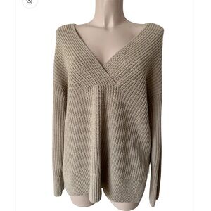Vince V-Neck Sweater in Cream